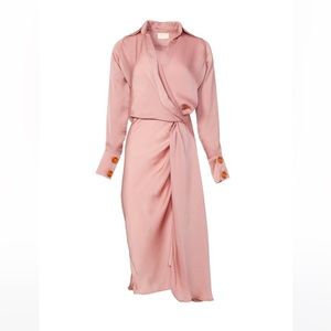 Saint Mojavi MAHARAJA WRAP DRESS wrap dress silk pink